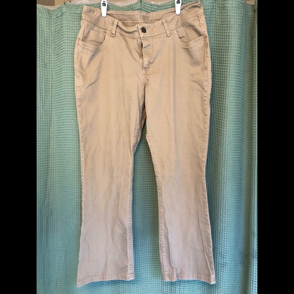 Khaki Bootcut Jeans